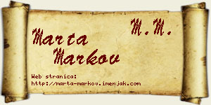 Marta Markov vizit kartica